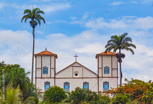 Colonial Church in Pirenopolis, Goias, Brazil. Travel destination with historical buildings and preserved nature. photo