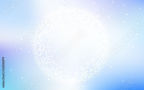 Light Pink, Blue vector pattern with night sky stars. Shining colored illustration with bright astronomical stars. Template for cosmic backgrounds.