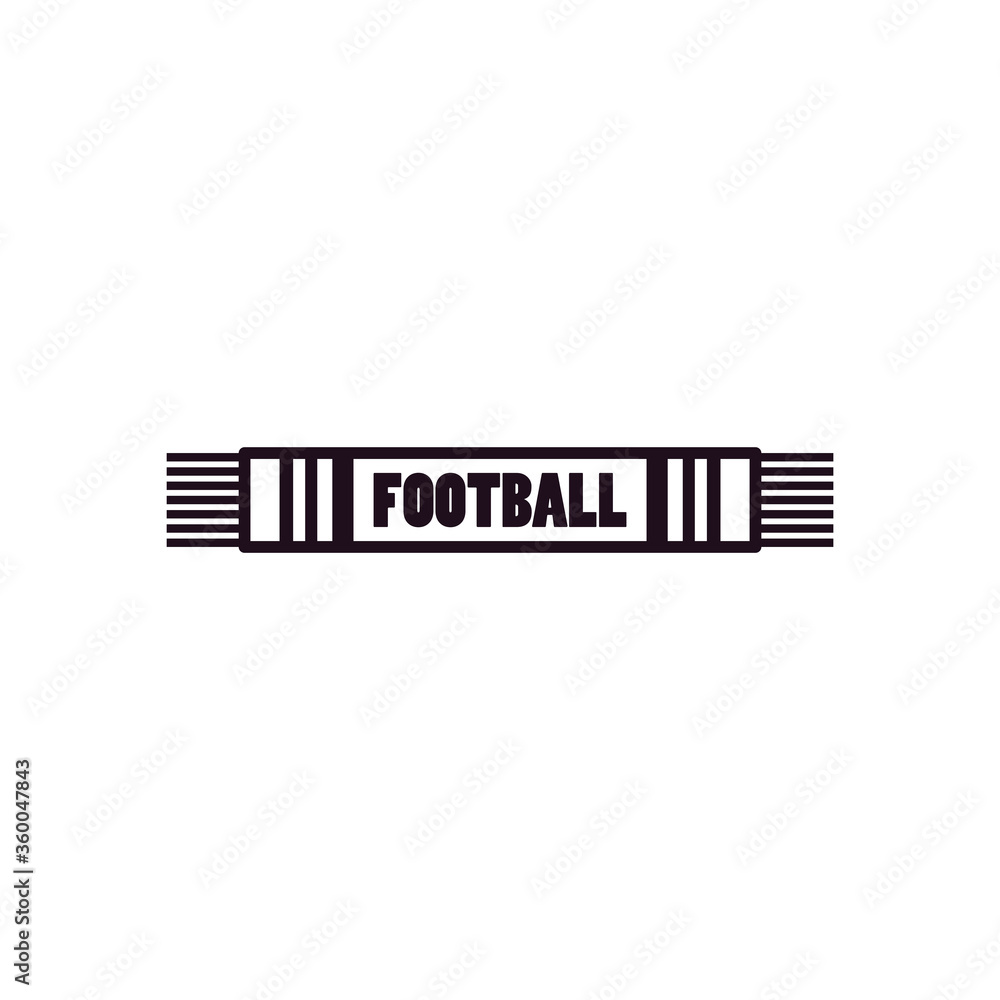 Soccer scarf line style icon vector design