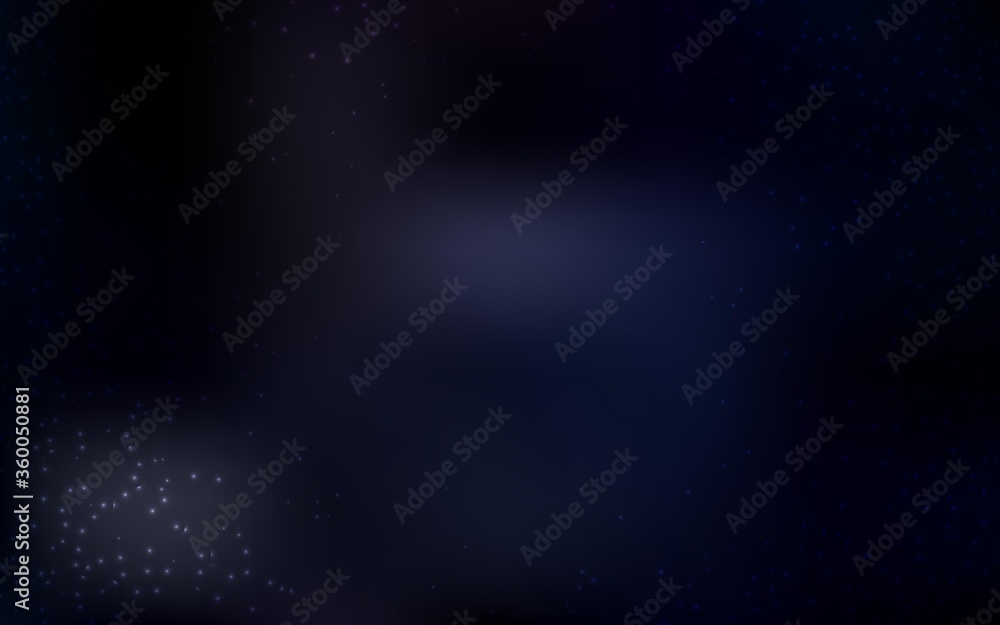 Fototapeta premium Dark Gray vector texture with milky way stars. Space stars on blurred abstract background with gradient. Best design for your ad, poster, banner.
