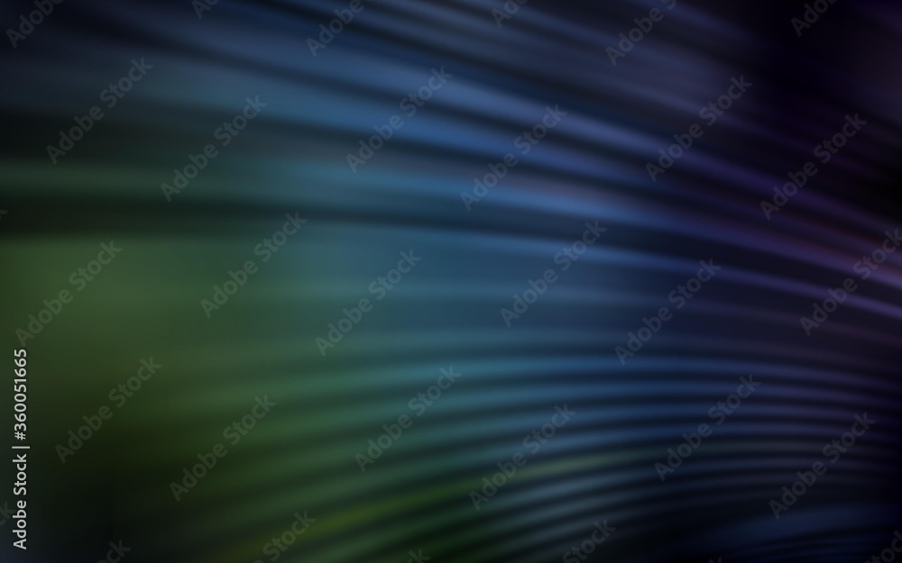 Fototapeta premium Dark Blue, Green vector background with bent lines. Shining colorful illustration in simple style. Elegant pattern for a brand book.