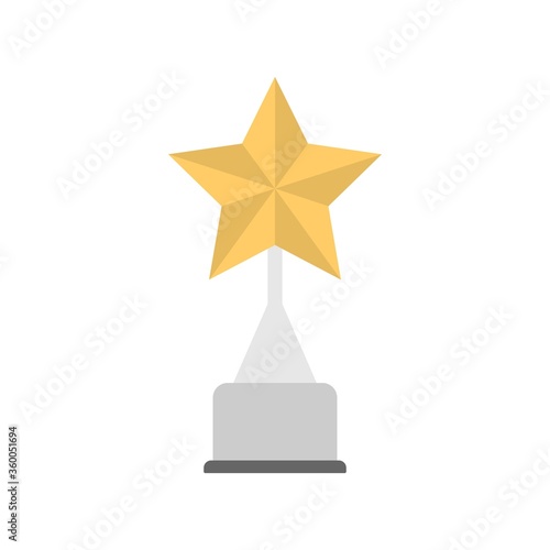 Star award icon illustration. Winner trophy symbol.