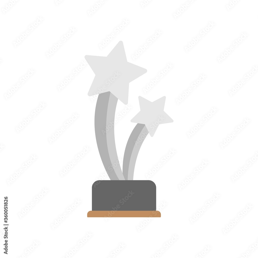 Star award icon illustration. Winner trophy symbol.