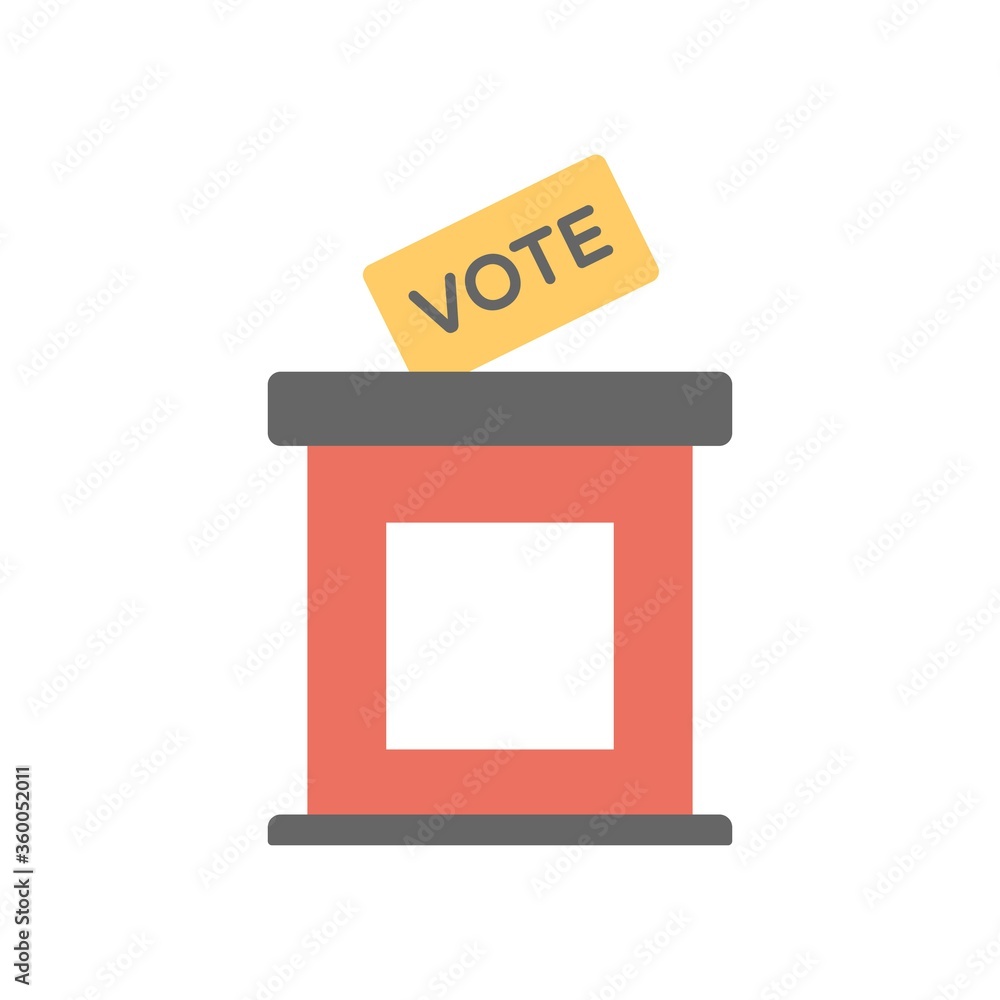 Ballot voting concept icon illustration in flat design style. Ballot voting concept icon illustration in flat design style.