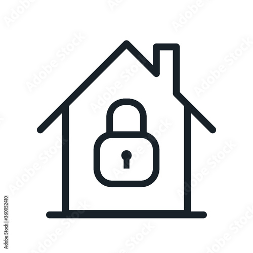 SImple defence of the home icon. Icon for web of mobile interfaces
