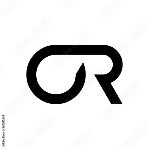 Initial Letter OR Logo Design Vector Template. Abstract Letter Minimal Typography Logo Design