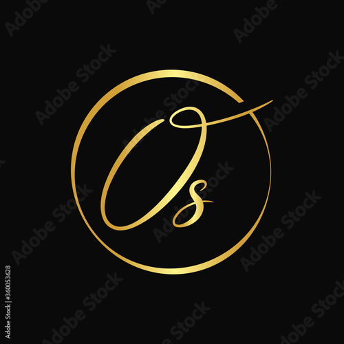 Initial Letter OS Logo Design Vector Template. Abstract Letter Minimal Typography Logo Design