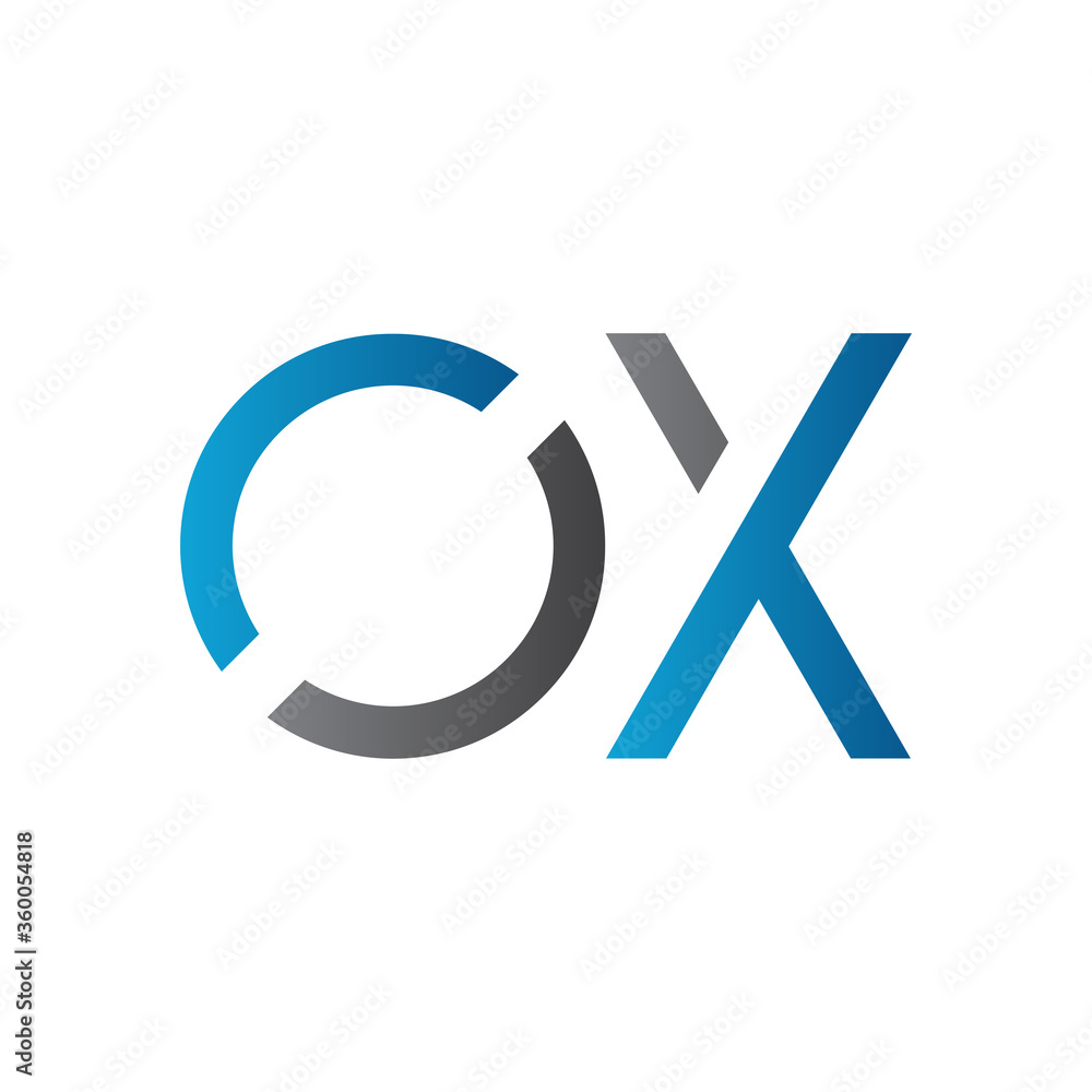 Initial Letter OX Logo Design Vector Template. Abstract Letter Minimal Typography Logo Design Initial Letter OX Logo Design Vector Template. Abstract Letter Minimal Typography Logo Design