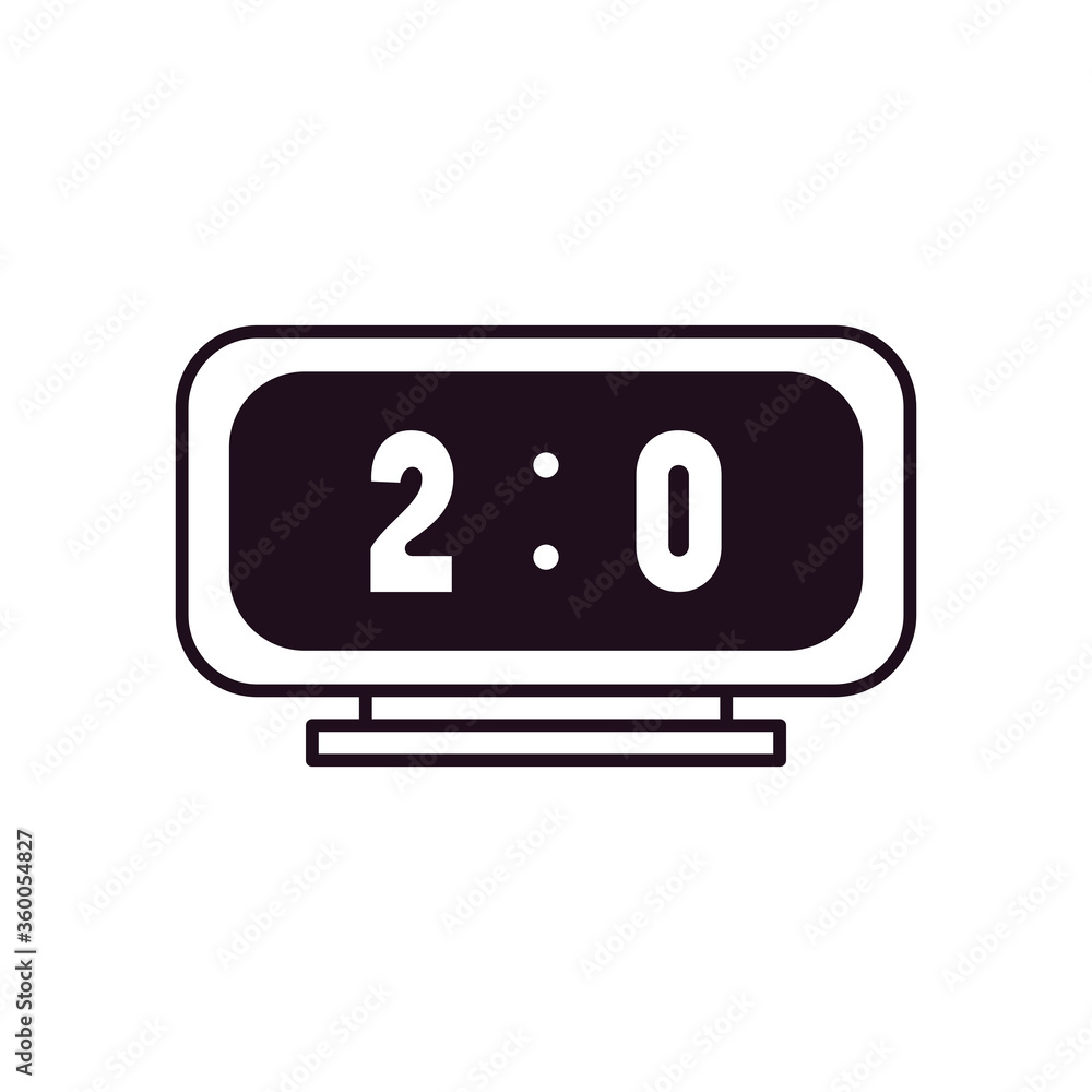 Soccer score board two cero line style icon vector design Soccer score board two cero line style icon vector design