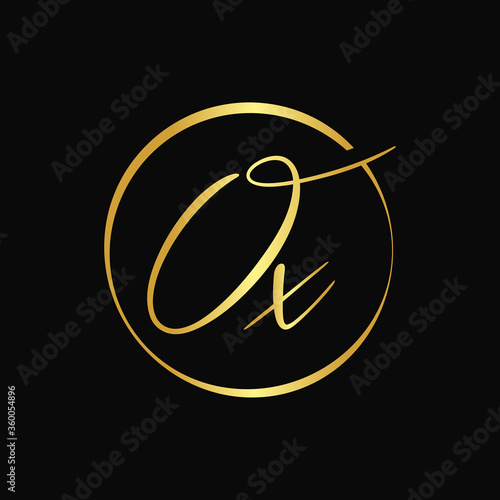Initial Letter OX Logo Design Vector Template. Abstract Letter Minimal Typography Logo Design