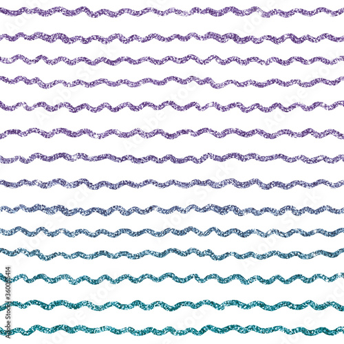 gradient purple blue seamless pattern ocean beach theme glitter waves in a cute hand drawn doodle style on a white background