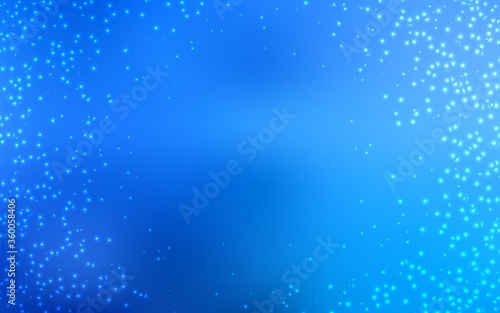 Light BLUE vector texture with milky way stars. Shining colored illustration with bright astronomical stars. Pattern for futuristic ad, booklets.