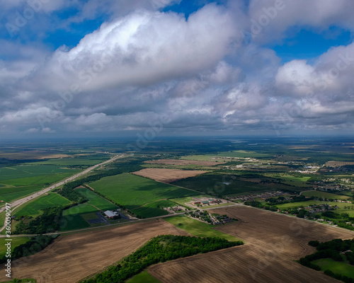 Farm Land Fields In Small Town Hillsboro Texas