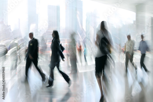 group of people in the lobby business center