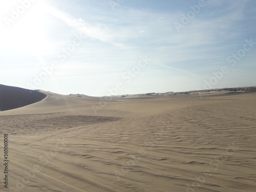 Huacachina Peru desert oasis and sand dunes 2019