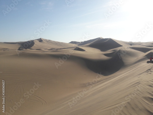 Huacachina Peru desert oasis and sand dunes 2019