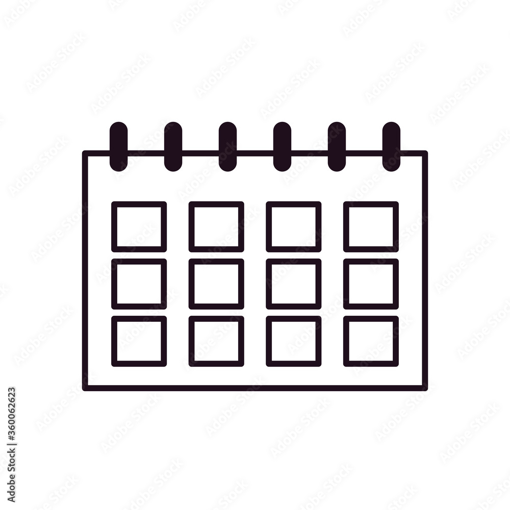 calendar line style icon vector design calendar line style icon vector design