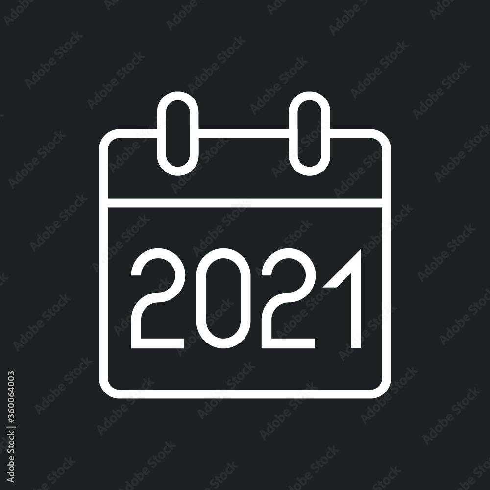 Calendar 2021 vector icon in trendy flat style Calendar 2021 vector icon in trendy flat style