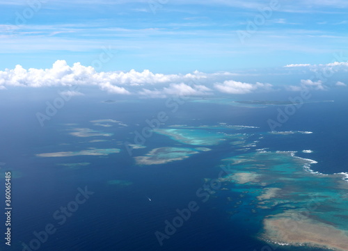Okinawa,Japan-June 19, 2020: Yabiji Coral Reefs located 10miles north of Miyakojima island, Okinawa, Japan 