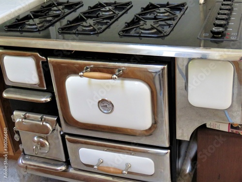 gas stove in the kitchen photo