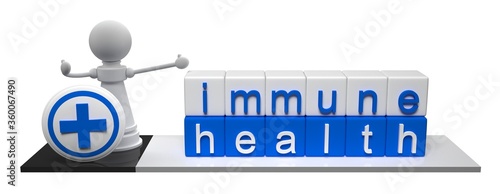 immune health cubes with chess figure