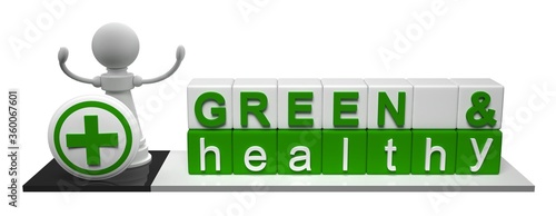 green healthy cubes with chess figure