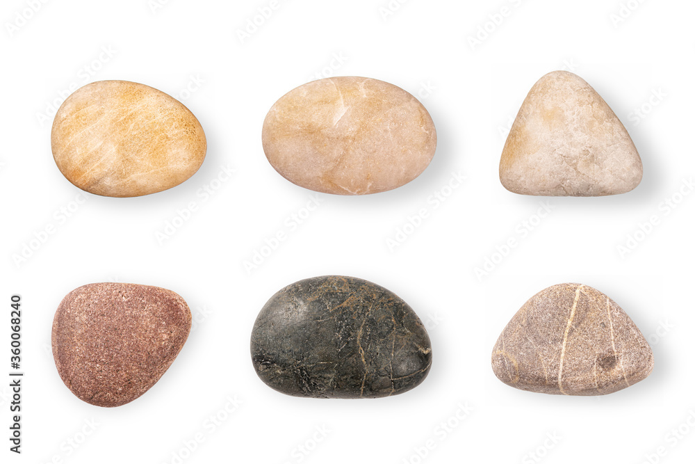 Stones isolated on white background Stones isolated on white background
