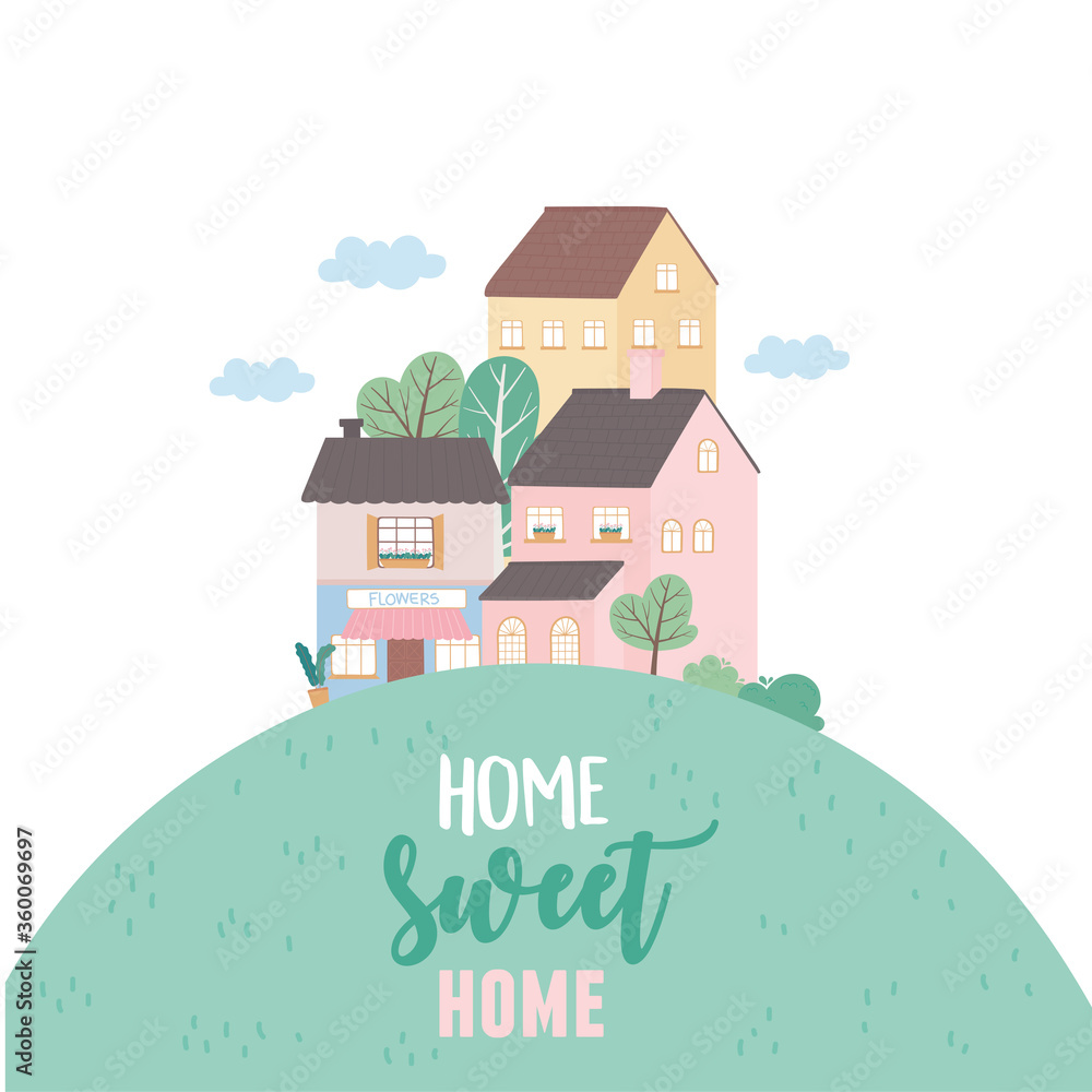 home sweet home, houses residential urban architecture neighborhood street