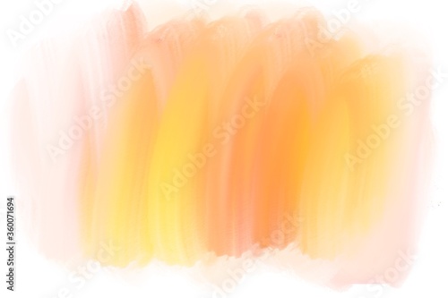 Abstract background watercolor yellow orange pink colorful with smudge strokes and splashes