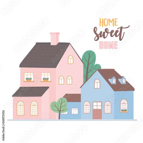 home sweet home, houses residential urban architecture neighborhood street