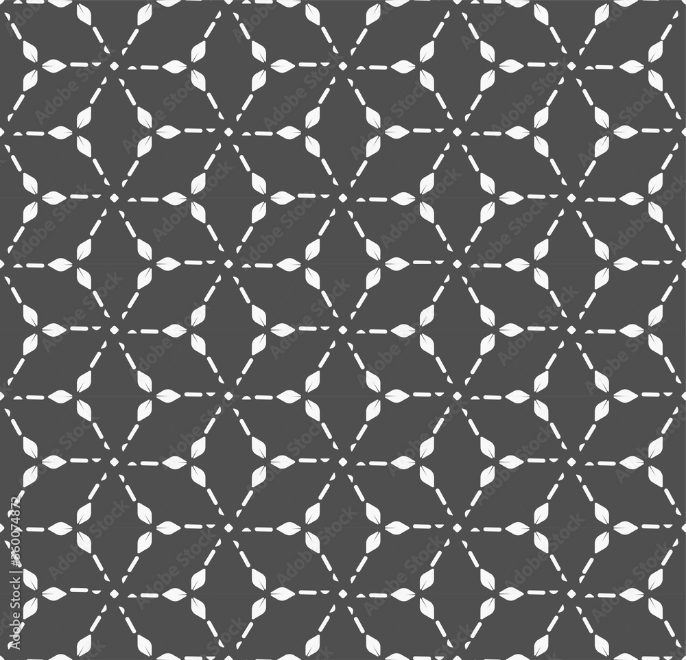 Fototapeta premium Continuous Tileable Vector Hexagon Texture Pattern. Repetitive Simple Graphic Technology Plexus Texture. Seamless Creative Geo 