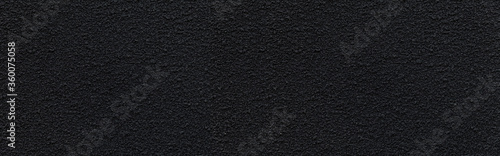 Panorama of Black cement wall texture and seamless background