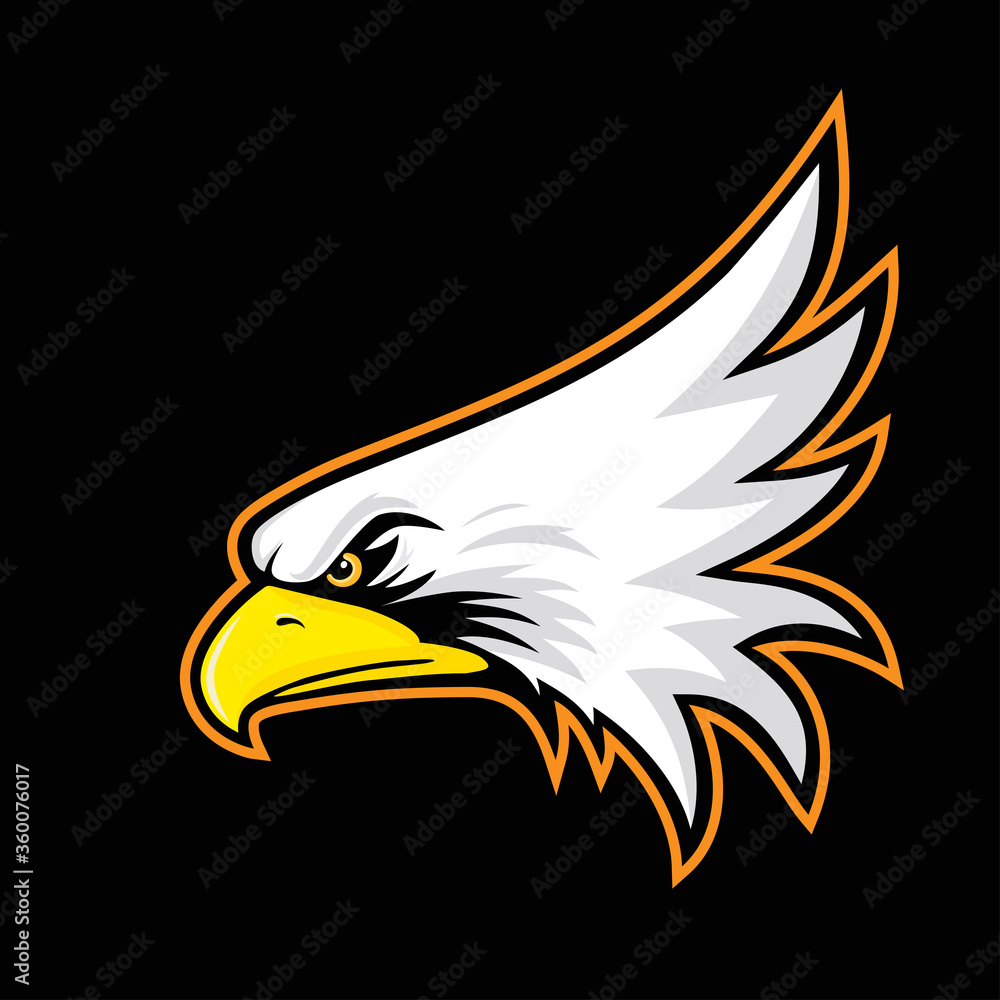Fototapeta premium Hand drawn of Eagle head , Eagle mascot for t-shirt , Sport wear , athletic apparel stamp