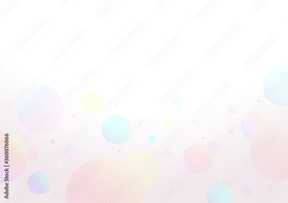 カラフルなパステルカラーの水玉の背景素材（ピンク系）