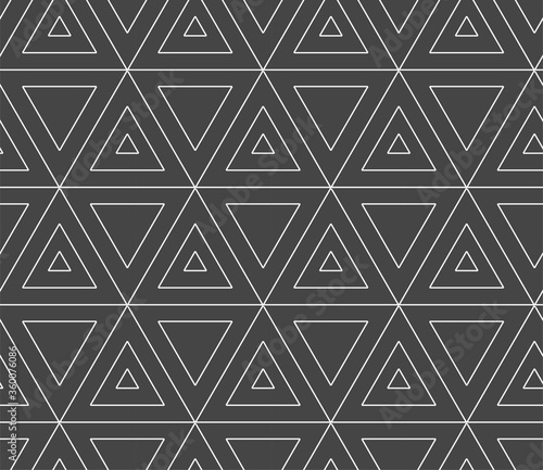 Repetitive Decorative Vector Poly Tile Pattern. Repeat Wave Graphic Rhombus Lattice Texture. Seamless Ornate Continuous Repeat 