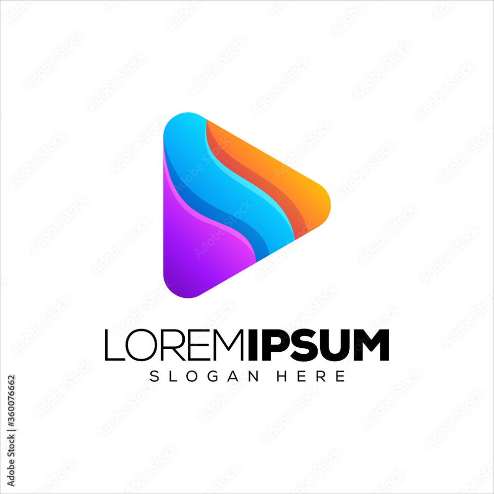play logo design vector illustration play logo design vector illustration