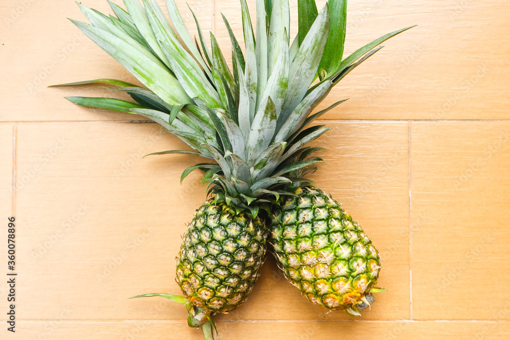 Freshly pick MD2 type pineapple in Pontian, Malaysia. The features of ...