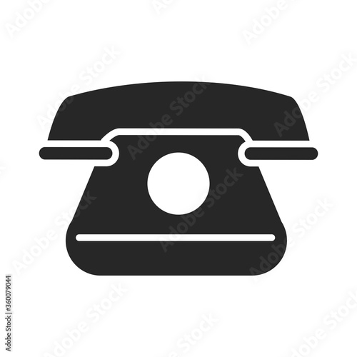 vintage telephone communicate conversation silhouette style icon