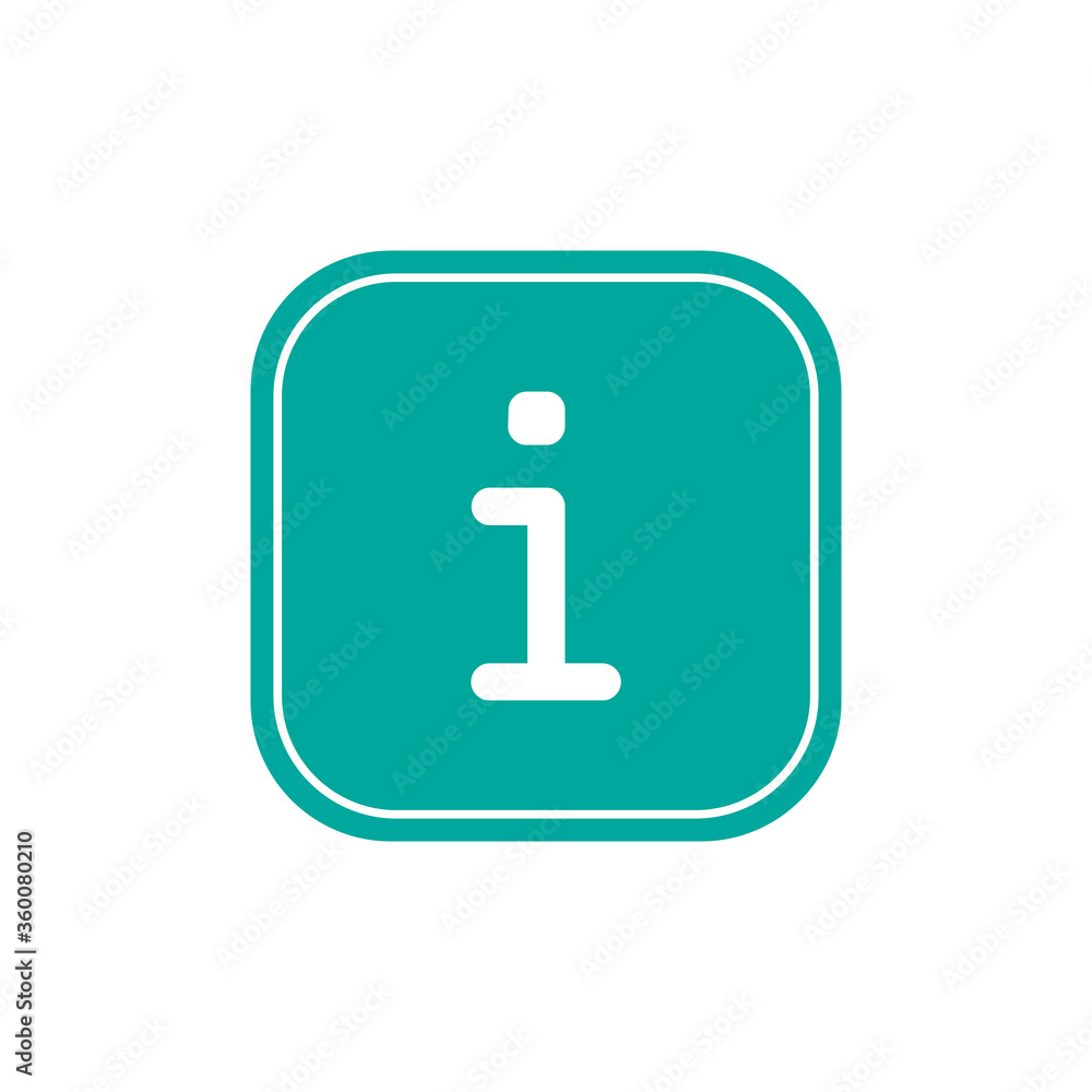 Information sign icon design isolated on white background