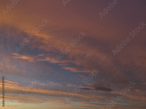 Fototapeta Naklejka Na Ścianę i Meble -  Red sky at sunset on a summer evening