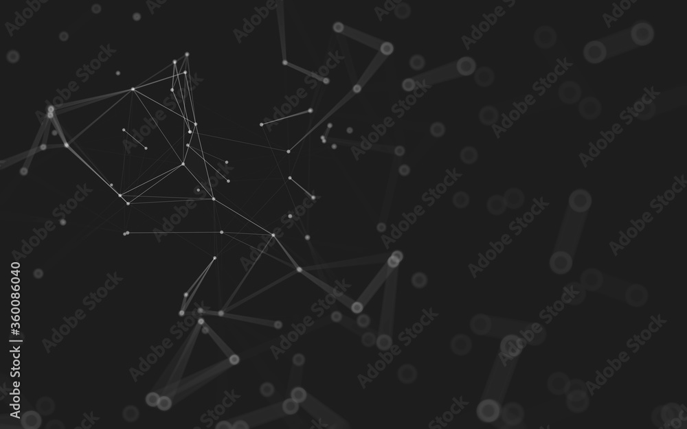 Abstract background. Molecules technology with polygonal shapes, connecting dots and lines. Connection structure. Big data visualization. Abstract background. Molecules technology with polygonal shapes, connecting dots and lines. Connection structure. Big data visualization.