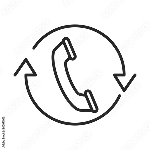 phone call center service helpline line style icon