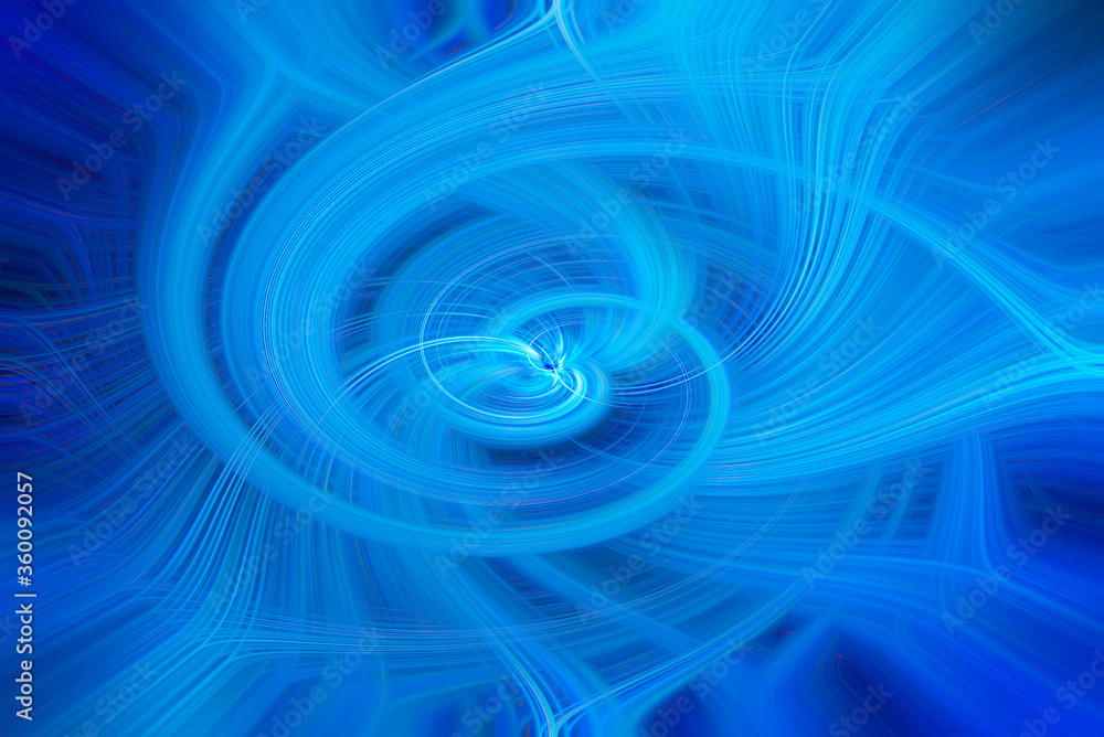 Beautiful abstract background wallpaper swirl twirl made of macaw feathers (Blue background)