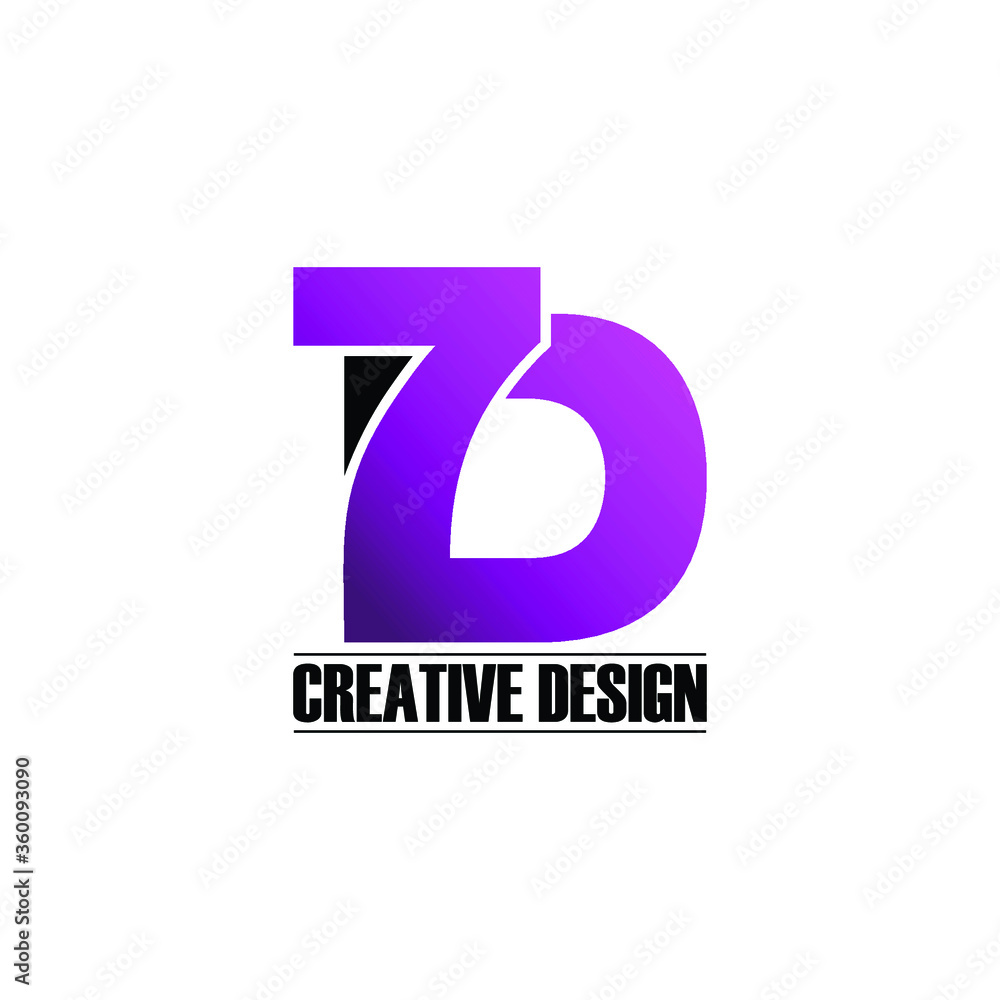 Letter 7D logo icon design vector. monogram logo vector illustration