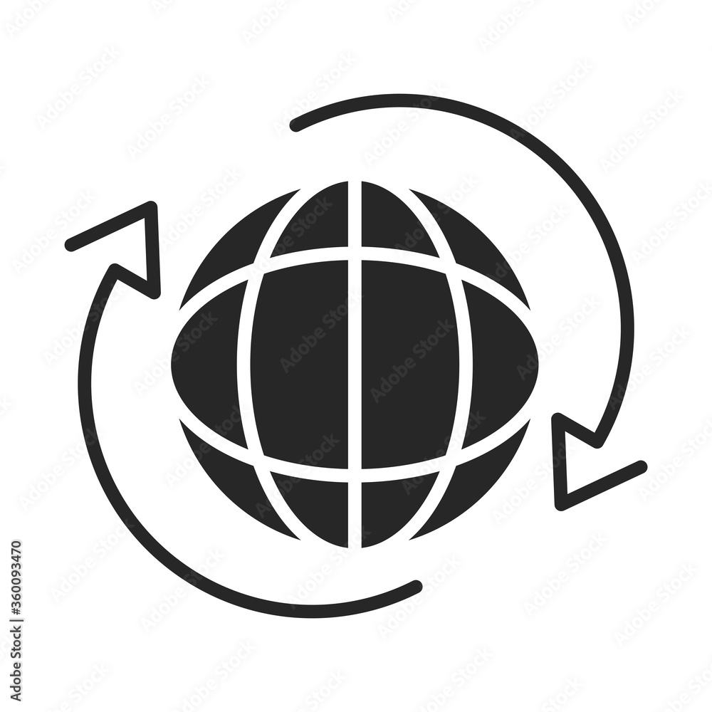 around world connection silhouette style icon around world connection silhouette style icon