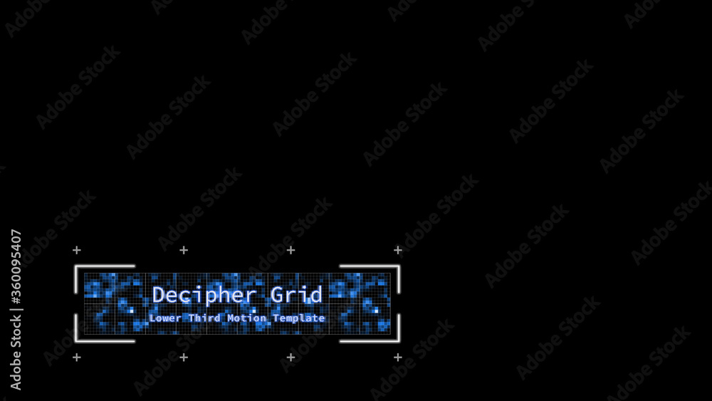 Decipher Grid Lower Third Stock Template | Adobe Stock