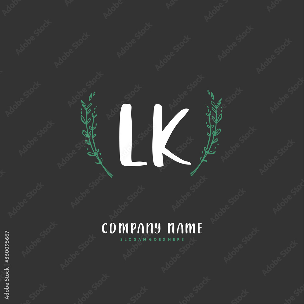 L K LK Initial handwriting and signature logo design with circle. Beautiful design handwritten logo for fashion, team, wedding, luxury logo. L K LK Initial handwriting and signature logo design with circle. Beautiful design handwritten logo for fashion, team, wedding, luxury logo.