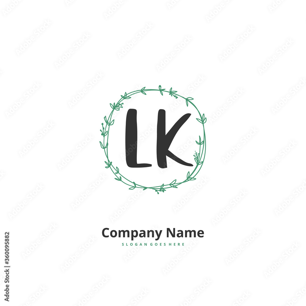 L K LK Initial handwriting and signature logo design with circle. Beautiful design handwritten logo for fashion, team, wedding, luxury logo. L K LK Initial handwriting and signature logo design with circle. Beautiful design handwritten logo for fashion, team, wedding, luxury logo.
