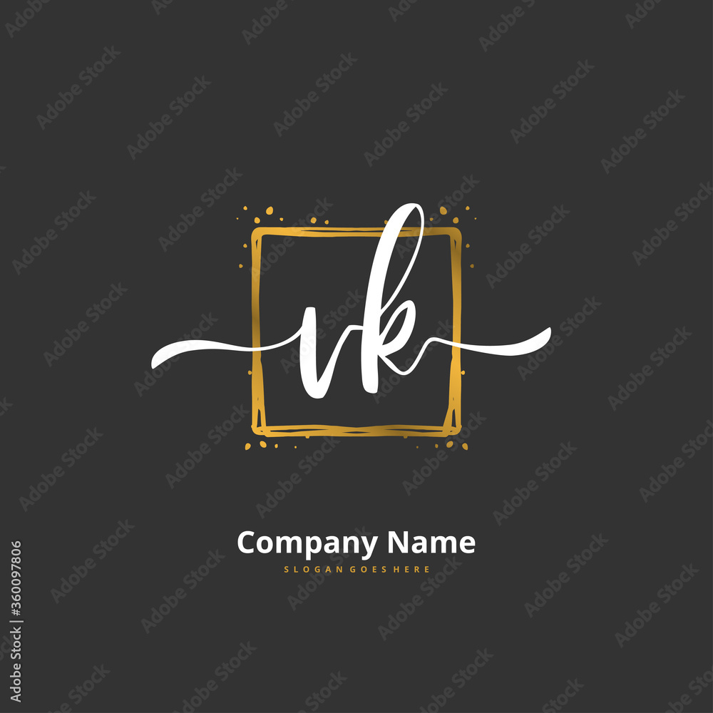 V K VK Initial handwriting and signature logo design with circle. Beautiful design handwritten logo for fashion, team, wedding, luxury logo. V K VK Initial handwriting and signature logo design with circle. Beautiful design handwritten logo for fashion, team, wedding, luxury logo.