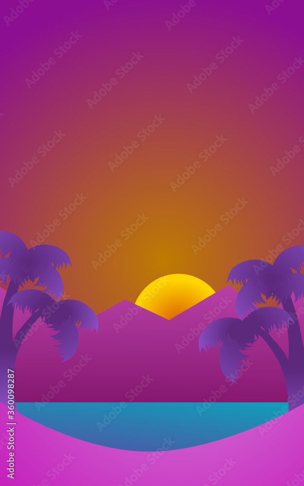 Sunset on a Beach